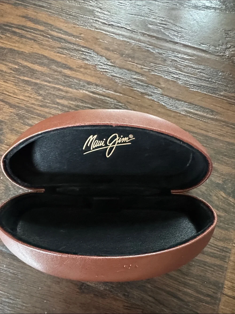 Maui Jim Brown Leather Eyewear Case Only